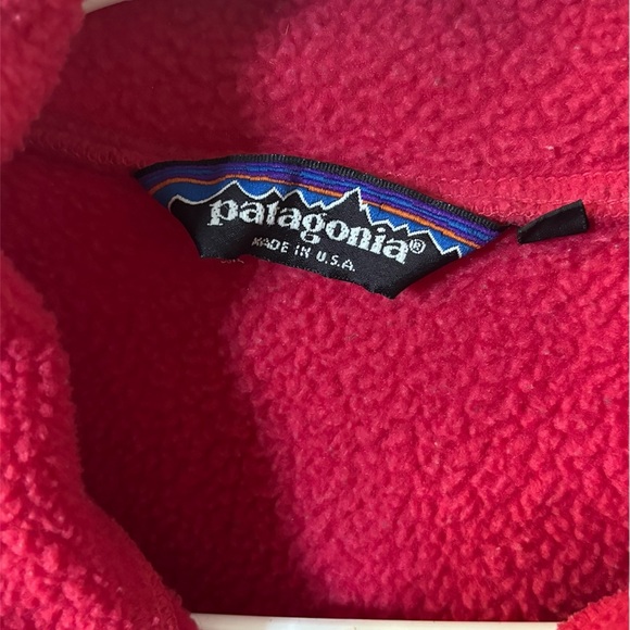 Vtg 80s Patagonia Synchilla Snap-T Pullover Fleece Magenta Pink - Picture 3 of 4